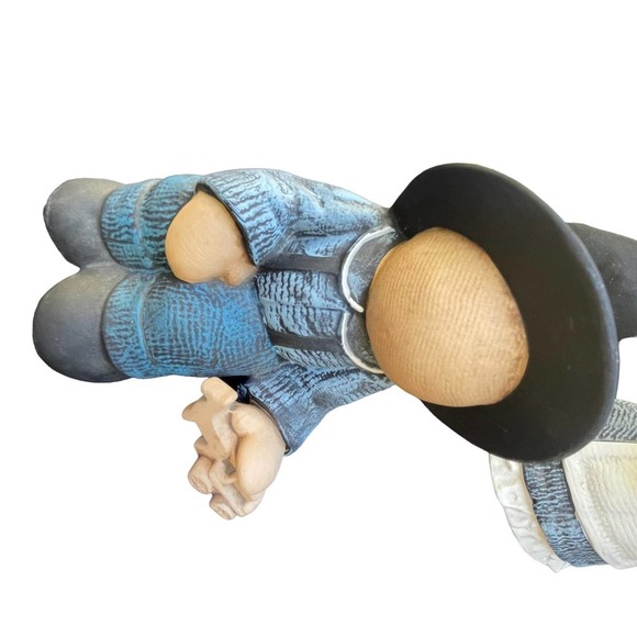 Vintage hand made pair of faceless Pennsylvania Dutch figures - Picture 8 of 11